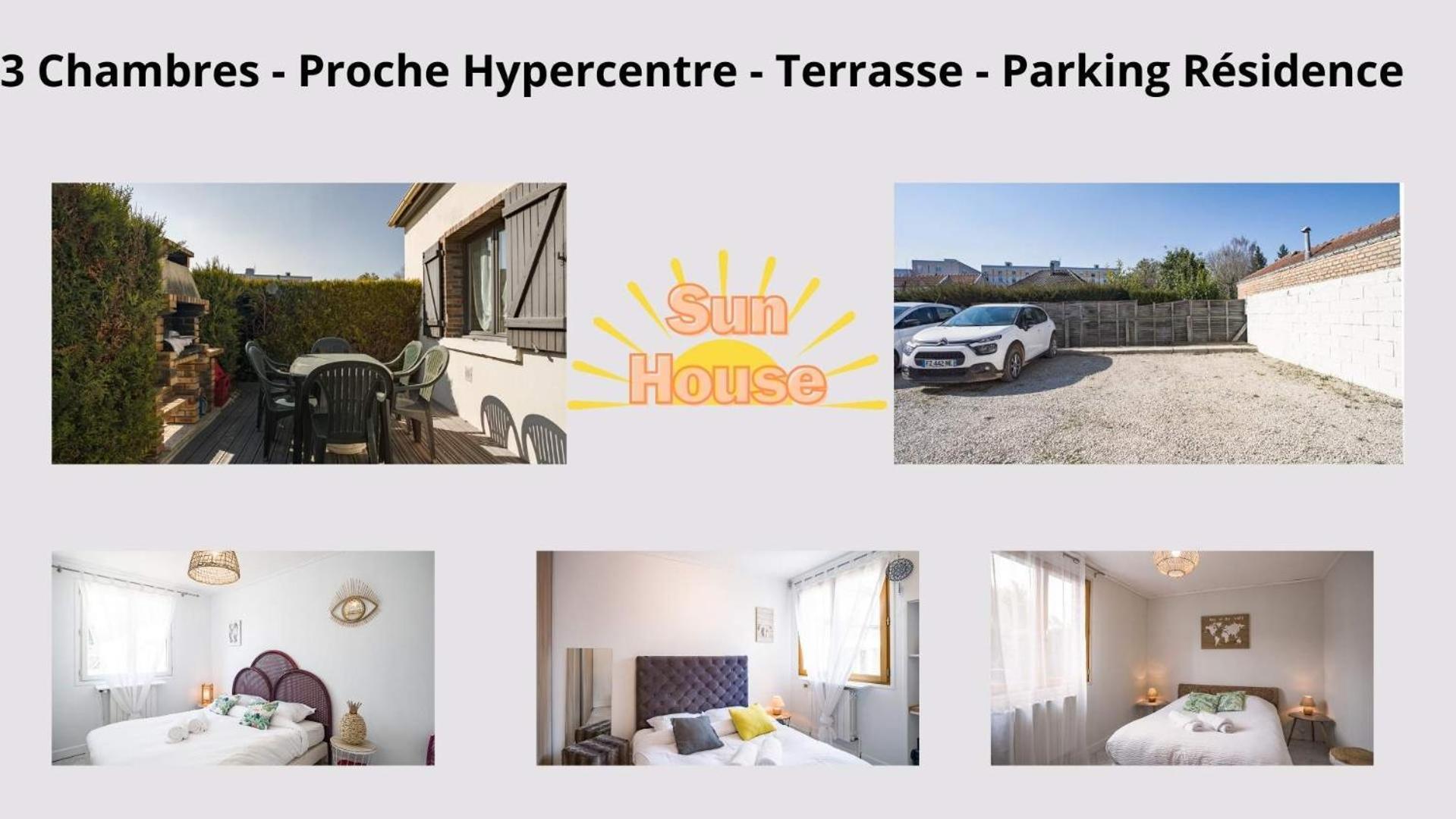 Апартаменти Sun House - Terrasse Parking Prive Gratuit Труа Екстер'єр фото